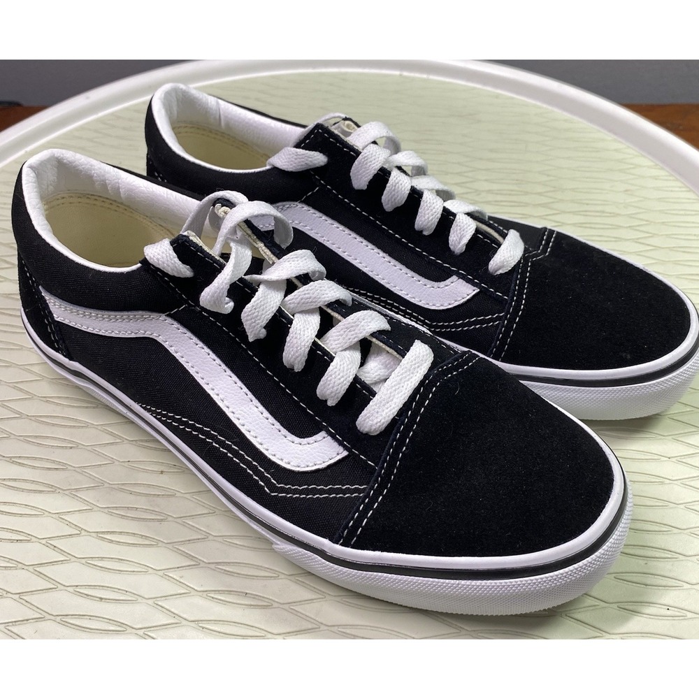 Vans Old Skool‎ Split Black Sneakers Low-Top Shoes Skater Junior Sz. 5.5 NEW